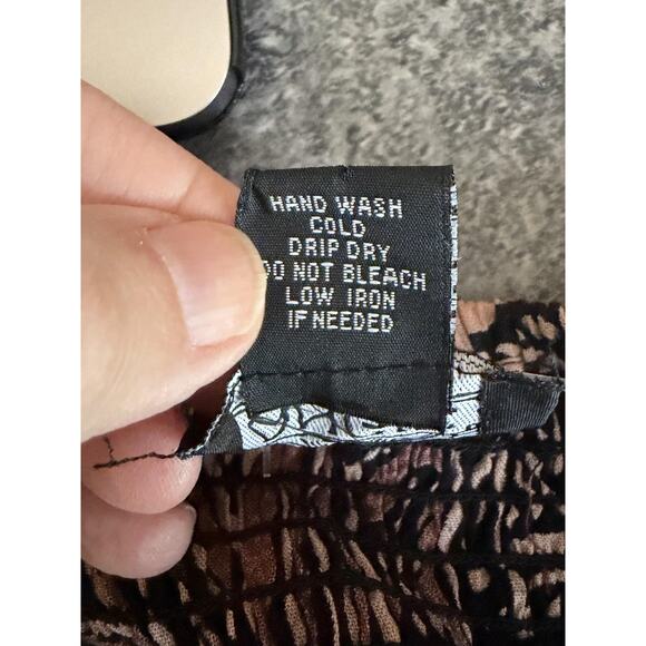 Angie Dress Womens Medium Floral Boho Midi 3/4 Sleeve Twist Keyhole Festival - Picture 5 of 6